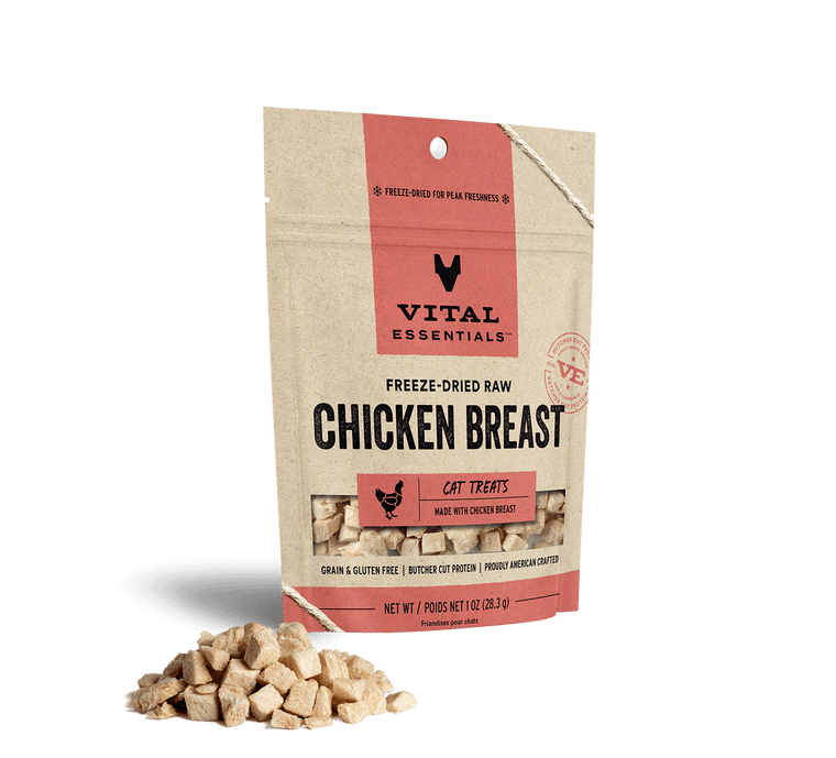 Vital Essentials Freeze-Dried Cat Treat Chicken Breast 1oz