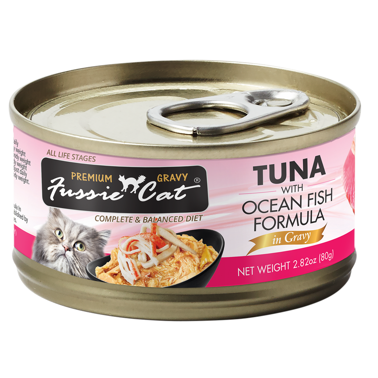 Fussie Cat Premium Tuna w/Oceanfish  in Gravy 2.82oz