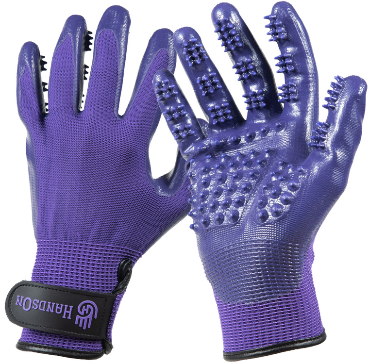 Hands On Grooming Glove Purple Medium