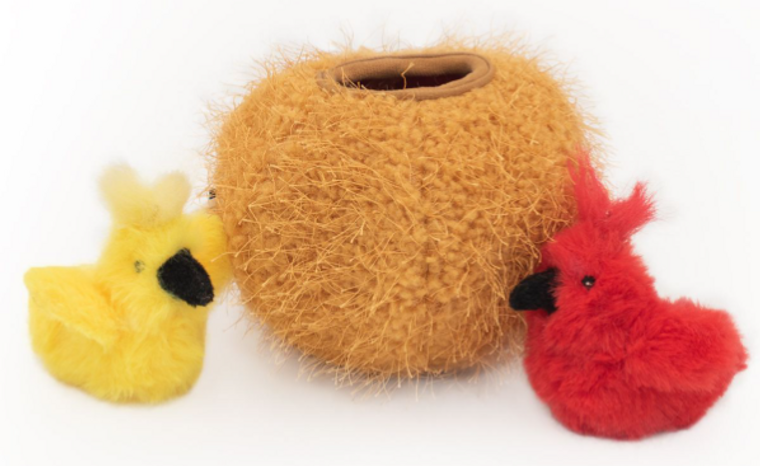 ZippyClaws Burrow Bird in Nest Cat Toy