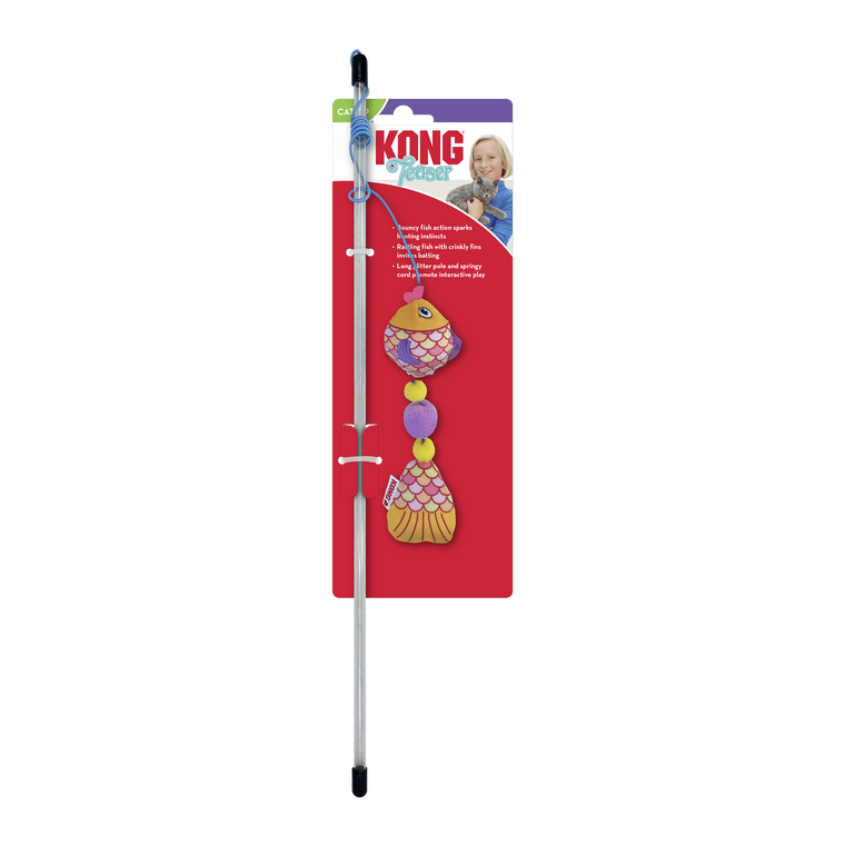 Kong Teaser Scrattles Fish Assorted Cat Toy