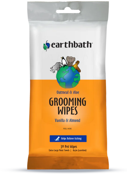 Earthbath Oatmeal Aloe Vanilla & Almond Dog Wipes 30ct