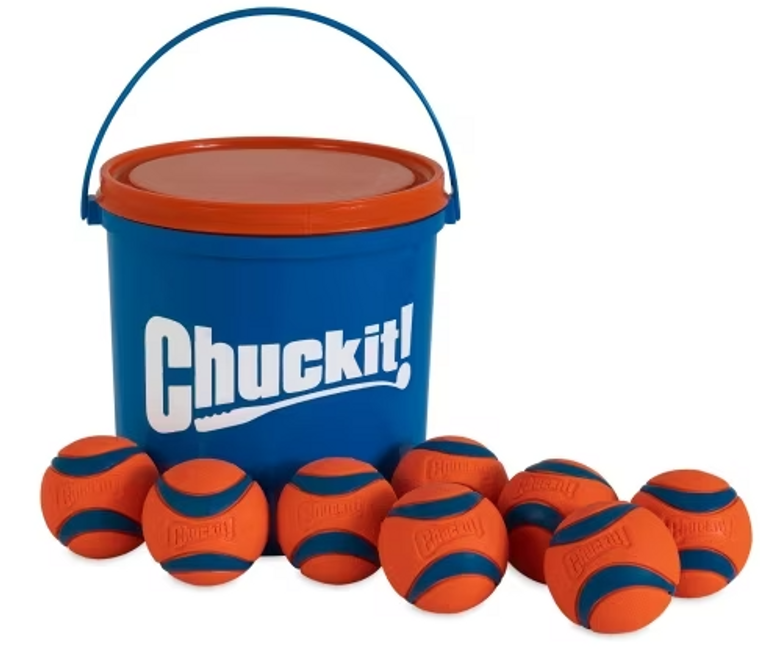 Chuckit Launcher Compatable Bucket w/ Ultra Ball 8 pack