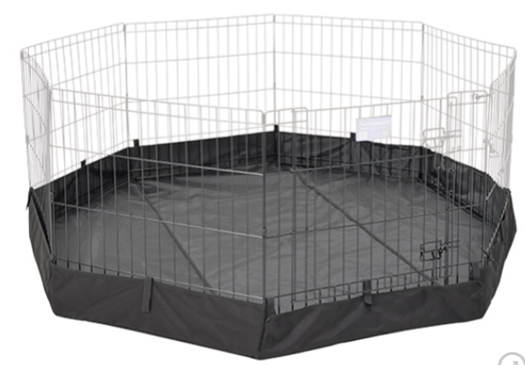 Midwest Octagon Exercise Pen Solid Fabric Bottom