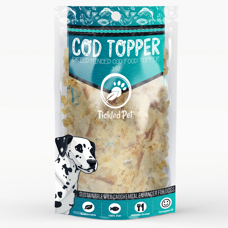 Tickled Pet Food Topper Cod For Dogs 6oz