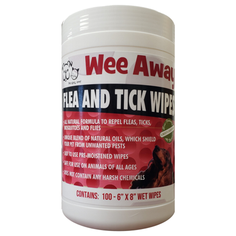 Wee Away Flea & Tick Wipes 100 Ct