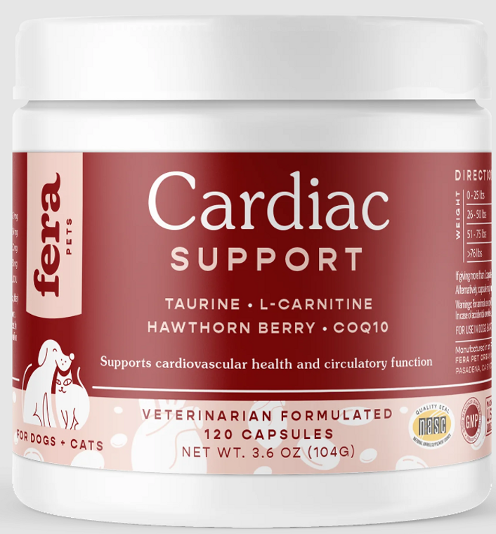 Fera Pet Organics Cardiac Support for Dogs & Cats 120 ct