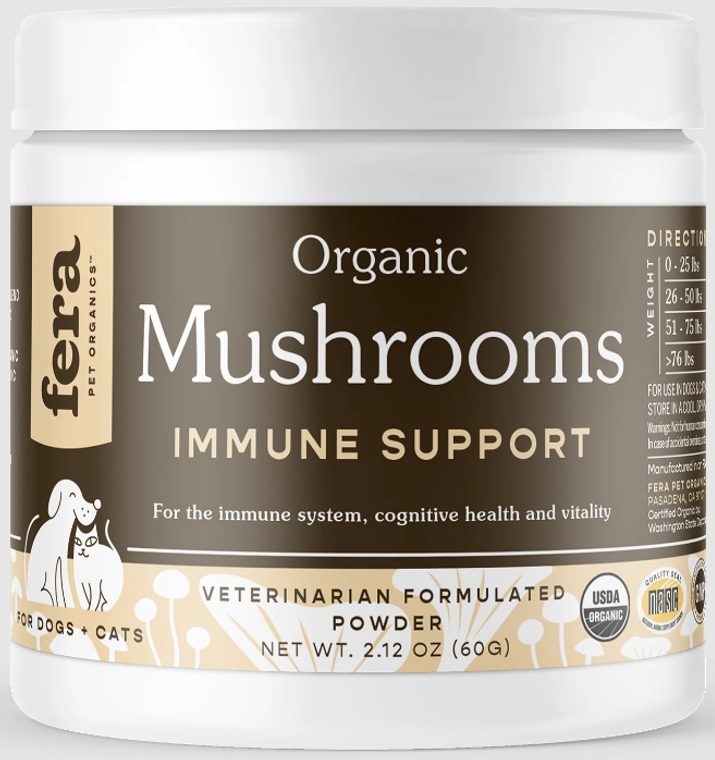 Fera Pet Organics Mushroom Immune Support Dogs & Cats Powder 60 servings