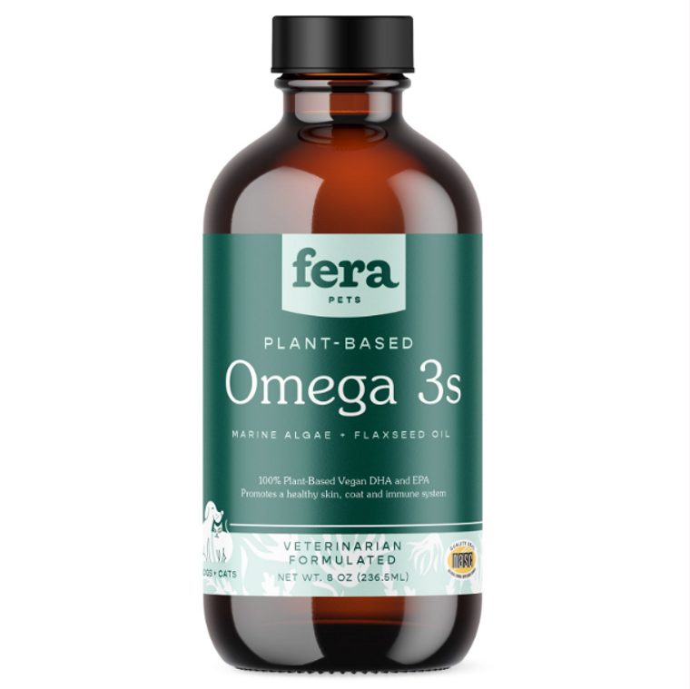 Fera Pet Organics Vegan Omegas-3 algae Oil for Dogs 8oz