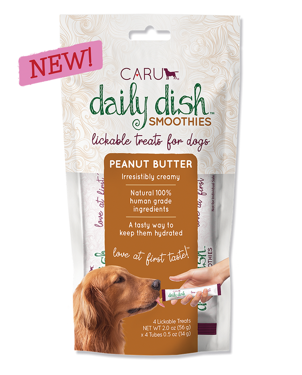 CARU Daily Dish Smoothie Lickable Treat for Dogs Peanut Butter 2oz