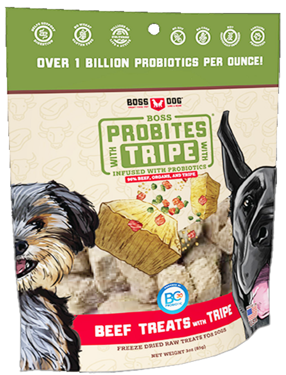 Boss Dog Probites Dog Treats Beef w/Tripe 3oz