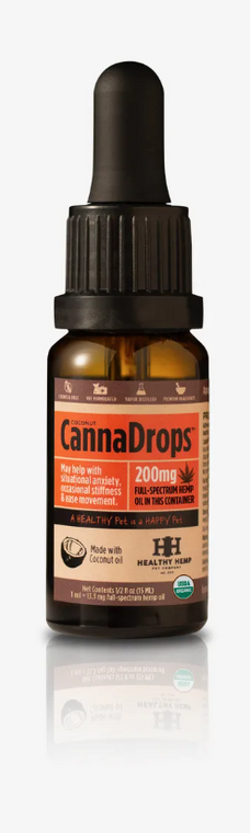 Healthy Hemp Canna Drops Coconut 200 mg .5oz