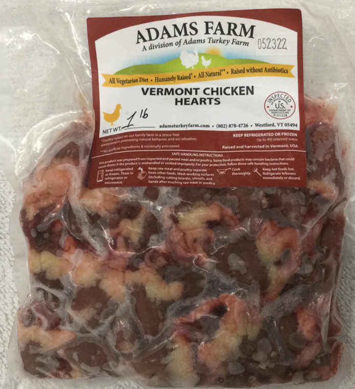 Adams Poultry Farm Chicken Hearts Dog Food 1lb