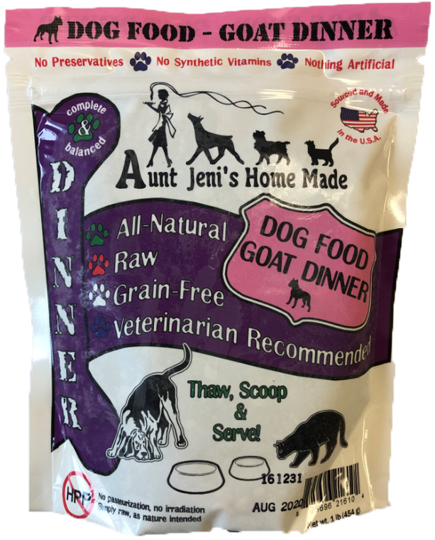 Aunt Jeni's Goat Dog Food 1lb