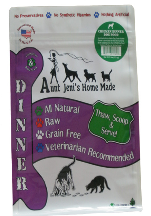 Aunt Jeni's Chicken Dog Food 5lb