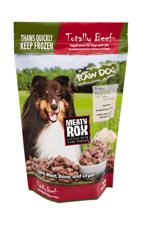 OC Raw Rox Meaty Treat Beef Dog Food 2lb