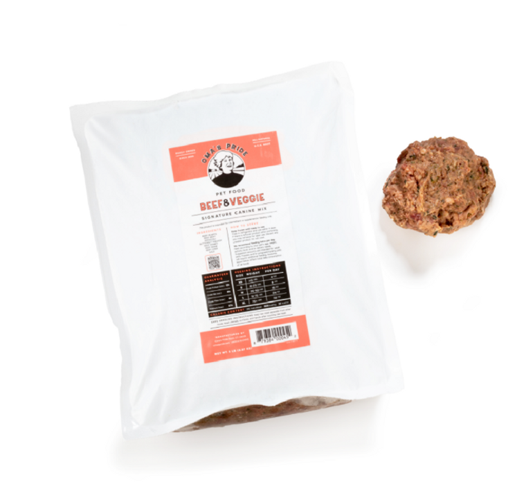 Oma's Pride Beef Vegetable Dog Food 5lb