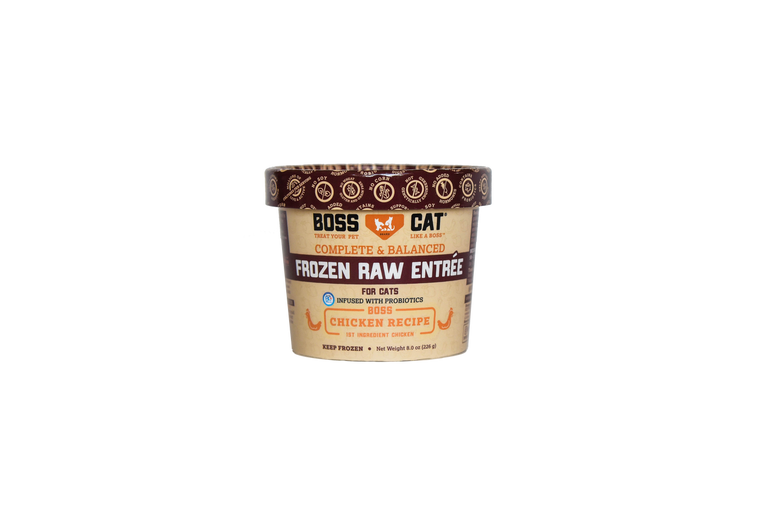 Boss Cat Complete Raw Chicken Entrees Deli Cup 8oz