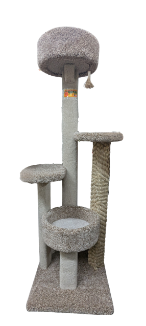Sun & Sawdust Pet Products Kitty 4 Level Kitty Treehouse 21x23x65H