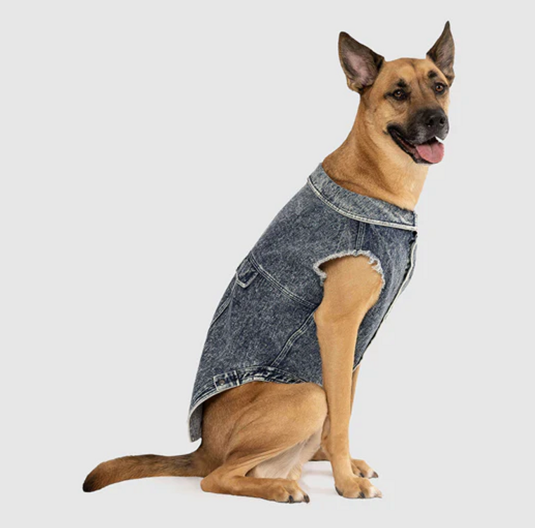 Canada Pooch Downtown Denium Vest Blue Size 08