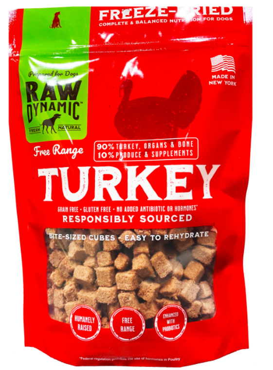 Raw Dynamic Freeze Dried Dog Food Turkey 14oz