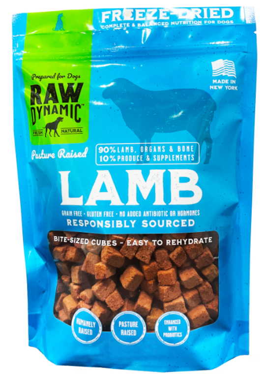 Raw Dynamic Freeze Dried Dog Food Lamb 14oz