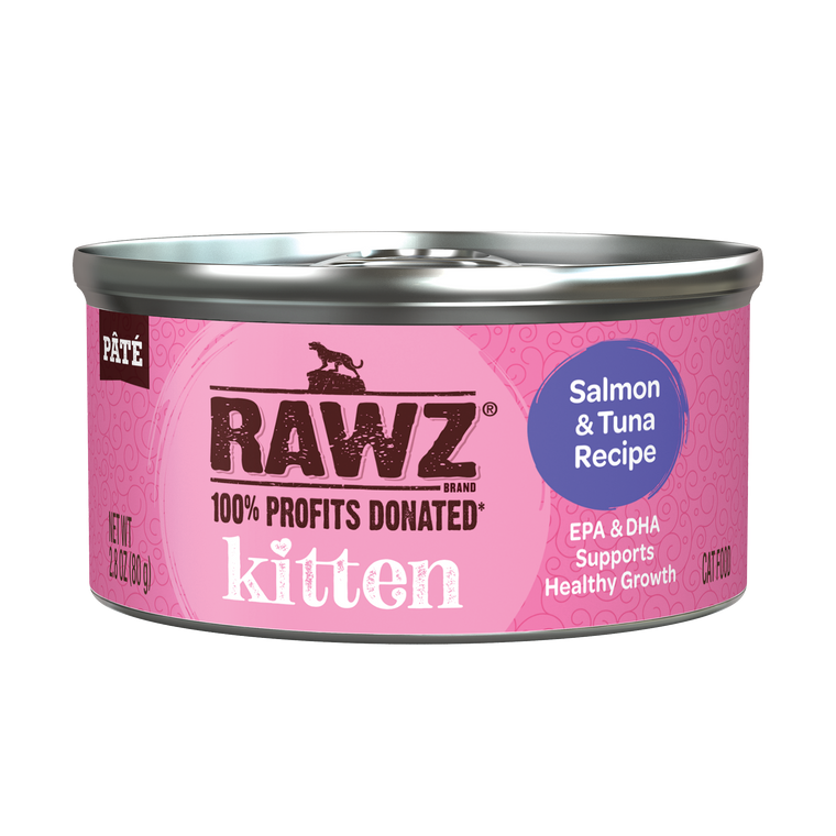 Rawz Salmon & Tuna Kitten Canned 2.8oz.