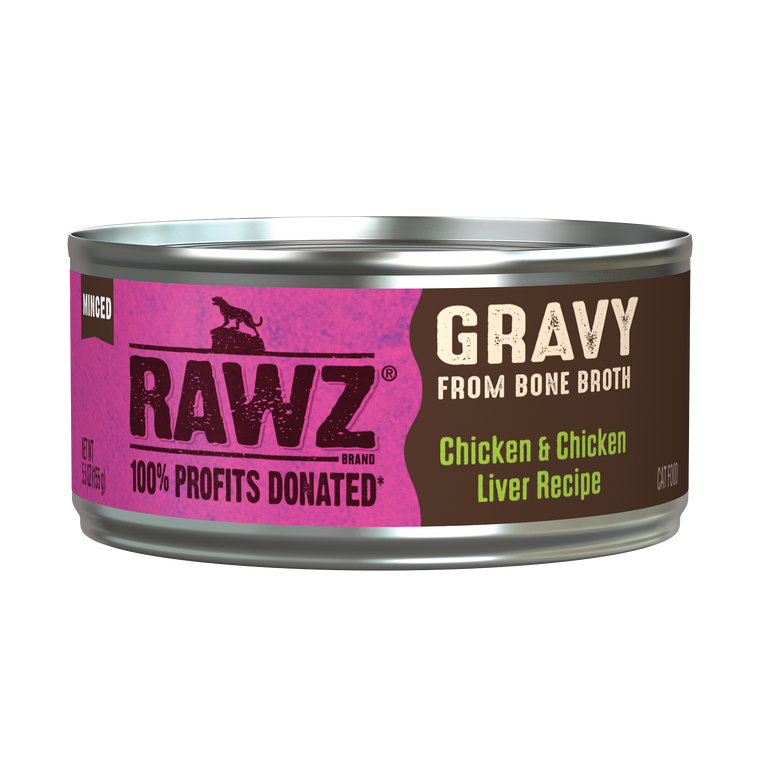 Rawz Chicken & Chicken Liver Gravy Cat Canned 5.5oz