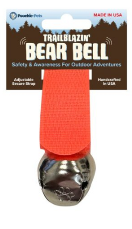 Poochie Bells Bear Bell Orange Strap Small