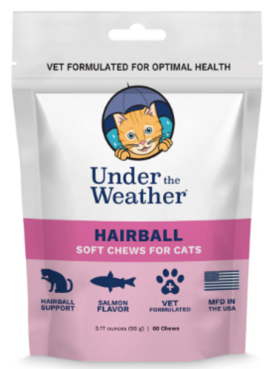 Under the Weather Hairball Support Cat Chews 30 Count