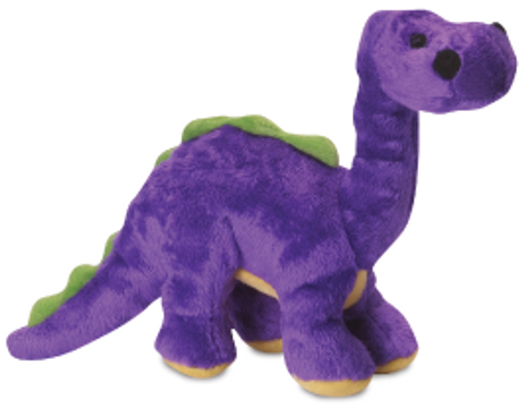 goDog Mini Purple Dino with Chew Guard Dog Toy