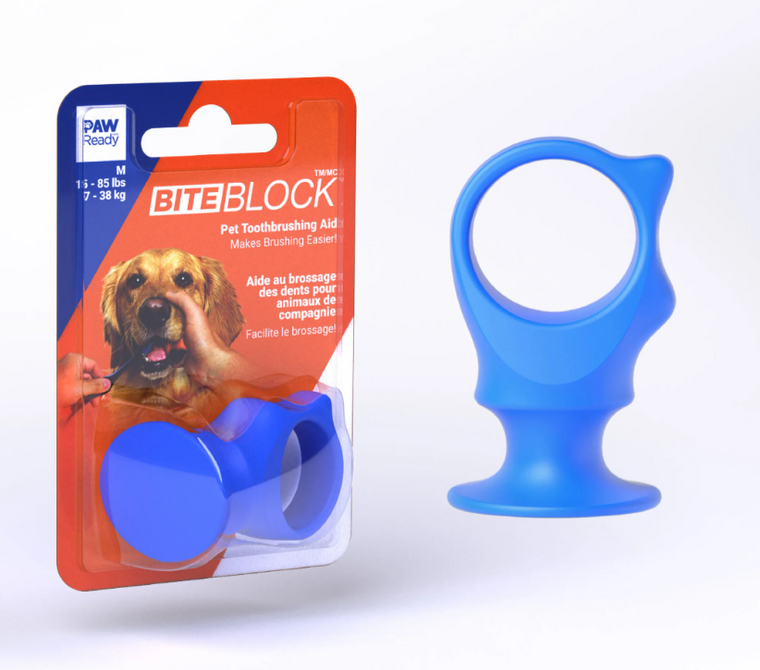 Keen Paw Ready Biteblock Teeth Cleaning Aid Medium Blue