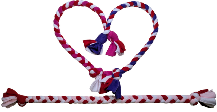Camel's Hump Handicrafts Valentine Braided Tug Large 34"-36"