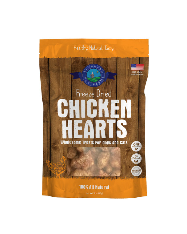 Shepherd Boy Farm Freeze-Dried Chicken Hearts 3oz