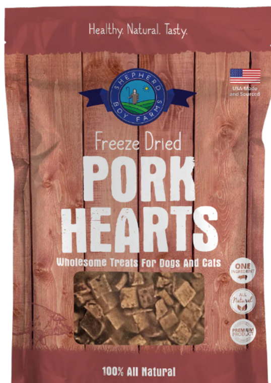 Shepherd Boy Farm Freeze-Dried Pork Hearts 8oz