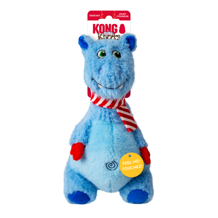 Kong Holiday Dog Toy Knots Belly Hippo Medium/Large