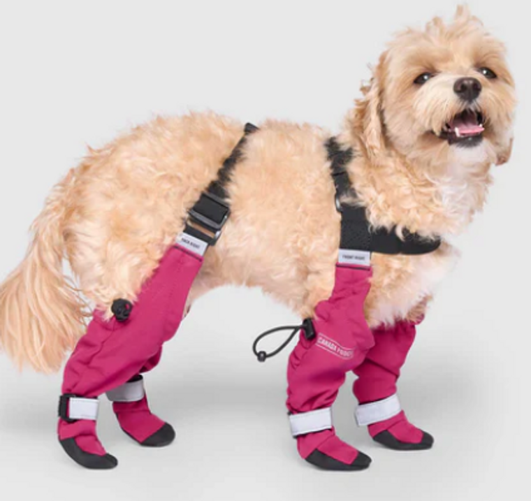 Canada Pooch Suspender Boots Long 3 Pink