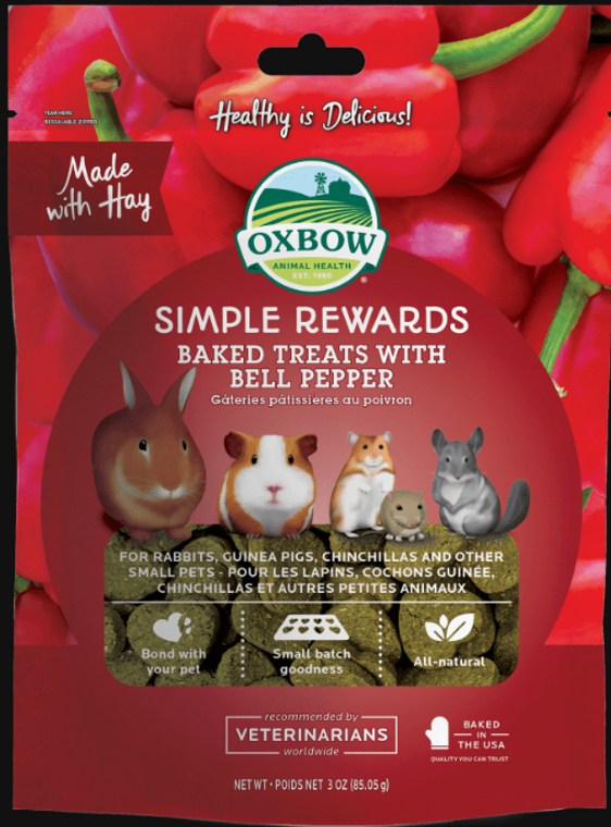 Oxbow Simple Rewards Baked Treats with Bell Pepper 3oz