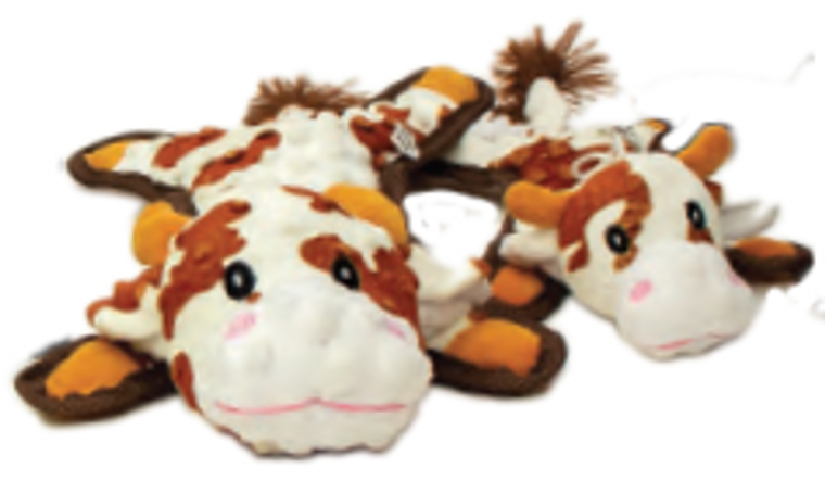 Steel Dog Dog Toy Bumpies Brown Cow