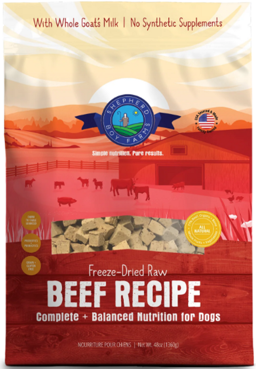 Shepherd Boy Farm Freeze-Dried Diet Beef 48oz