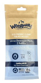 Wee Away Stain Odor Remover Refill Pods Sandalwood 2 pack