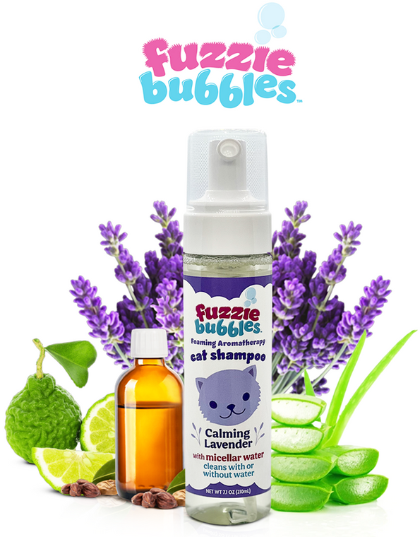 Fuzzie Bubbles Foaming Aromatherapy Shampoo Calming Lavender Cat