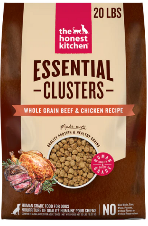 Honest Kitchen Essential Clusters Dog Whole Grain Beef & Chicken 20lb