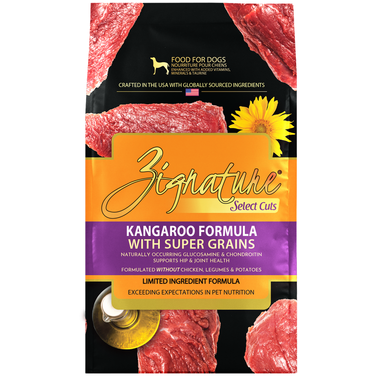 Zignature Select Cuts Kangaroo Formula Dog Food 4lb