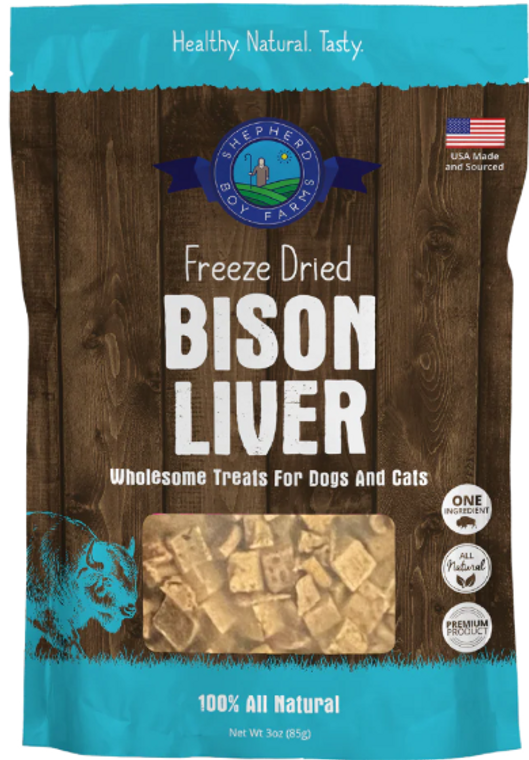 Shepherd Boy Farm Freeze-Dried Bison Liver 3oz