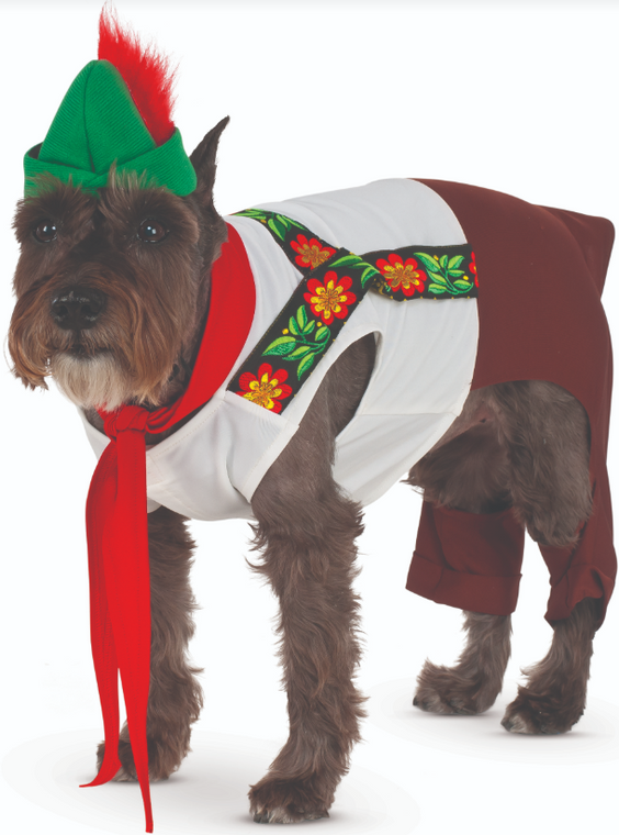 Ruby Slippers Lederhosen Hound Pet Costume Large