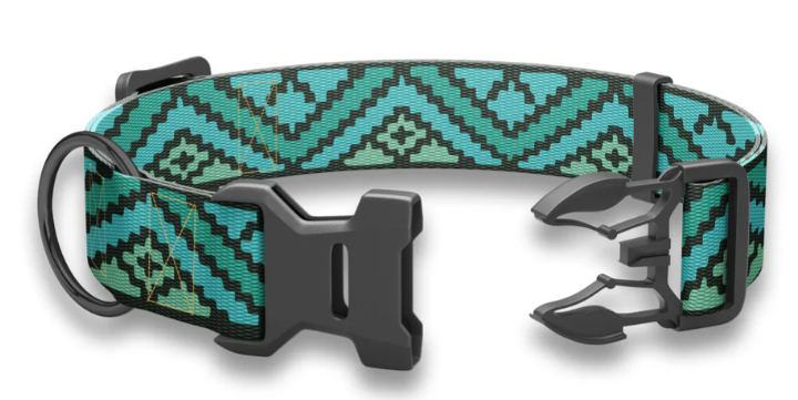 Wingo Coosa Dog Collar Azure Small