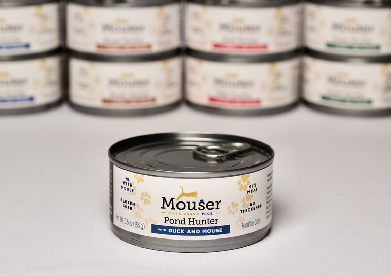 Mouser Cat Canned Pond Hunter Duck & Mouse 5.5oz