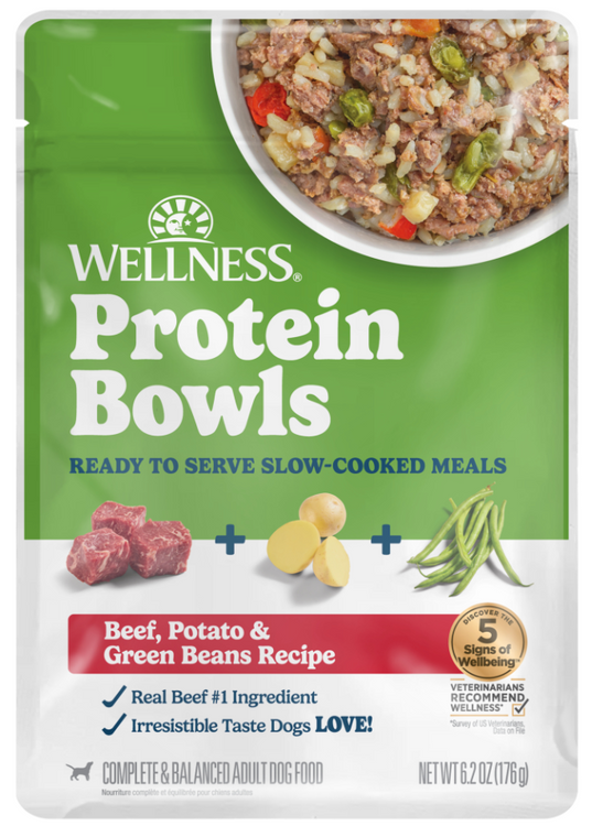 Wellness Wet Dog Protein Bowls Beef, Potato & Green Beans 6.2oz