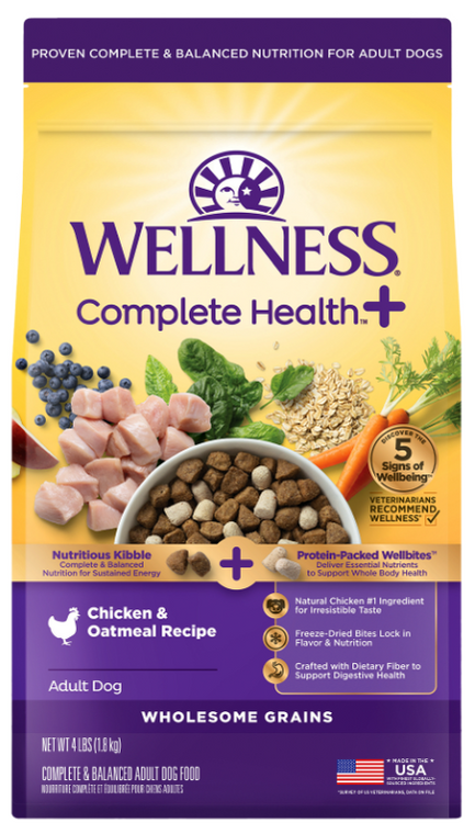 Wellness Complete Health+ Wellbites Food Chicken & Oatmeal Recipe 4lb